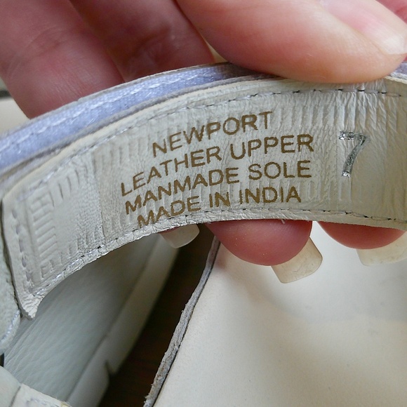 B.O.G Band of the Free Newport Sandals White Leather Casual Shoes Size 7 - Picture 4 of 12